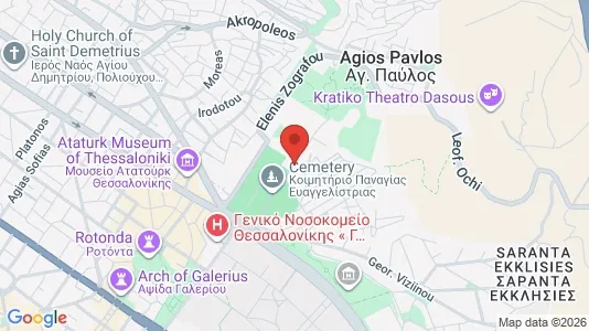 Apartments for rent i Thessaloniki - kort over placeringen