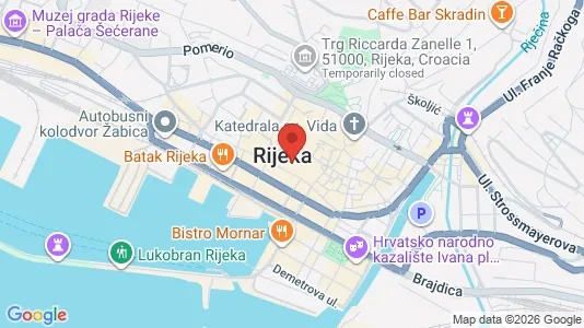 Apartments for rent i Rijeka - kort over placeringen