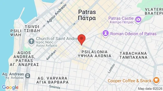 Apartments for rent i Patras - kort over placeringen