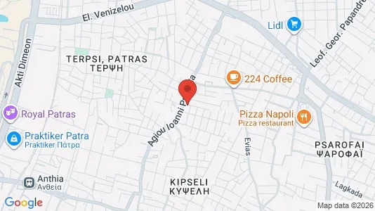 Apartments for rent i Patras - kort over placeringen