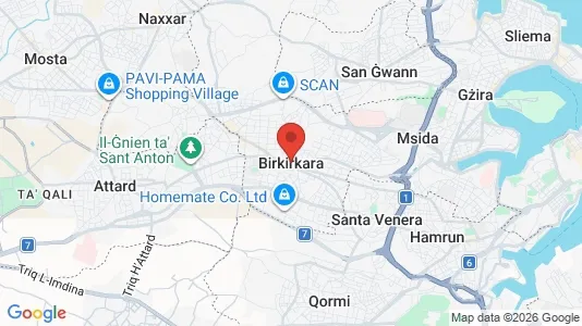 Houses for rent i Birkirkara - kort over placeringen