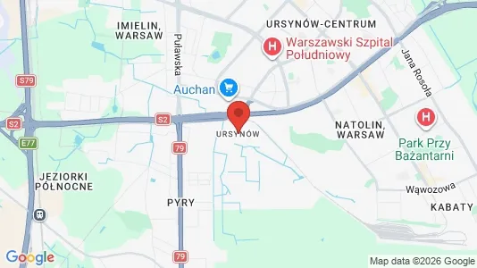 Apartments for rent i Warszawa Ursynów - kort over placeringen