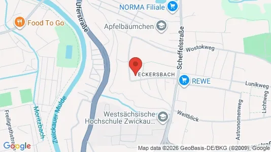 Apartments for rent i Zwickau - kort over placeringen