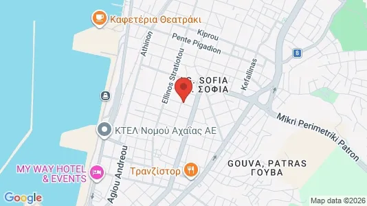 Apartments for rent i Patras - kort over placeringen