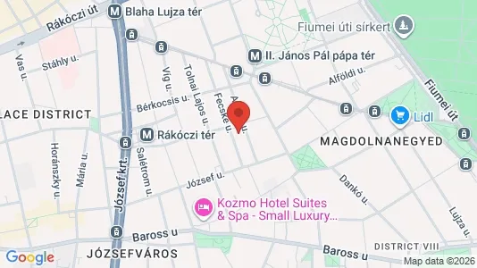 Apartments for rent i Budapest Erzsébetváros - kort over placeringen