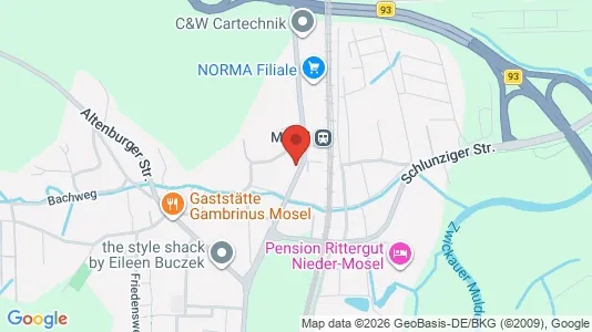 Apartments for rent i Zwickau - kort over placeringen
