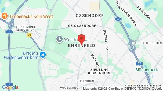 Apartments for rent i Cologne Ehrenfeld - kort over placeringen