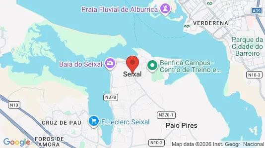 Apartments for rent i Seixal - kort over placeringen