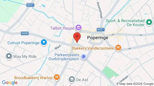 Apartments for rent i Poperinge - kort over placeringen