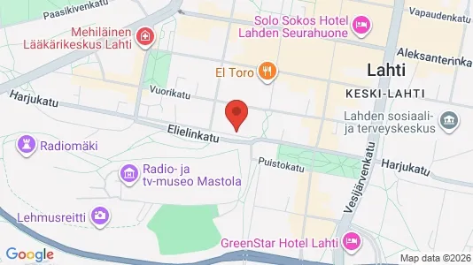 Apartments for rent i Lahti - kort over placeringen
