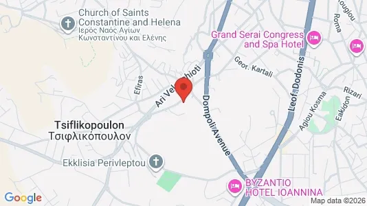 Apartments for rent i Ioannina - kort over placeringen
