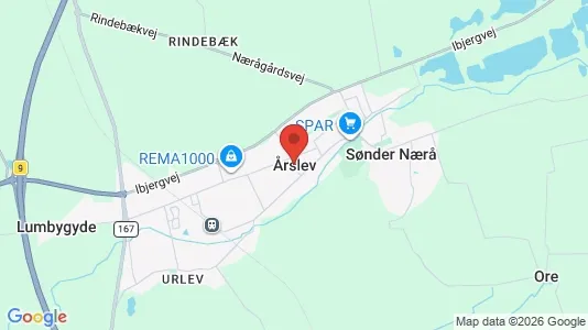 Apartments for rent i Årslev - kort over placeringen