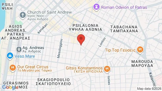Apartments for rent i Patras - kort over placeringen