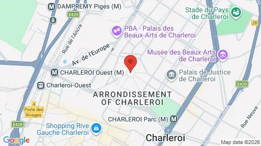 Apartments for rent i Charleroi - kort over placeringen