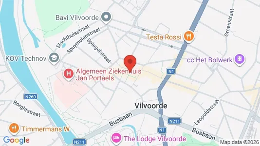 Apartments for rent i Vilvoorde - kort over placeringen