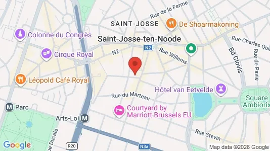 Apartments for rent i Brussels Sint-Joost-ten-Node - kort over placeringen