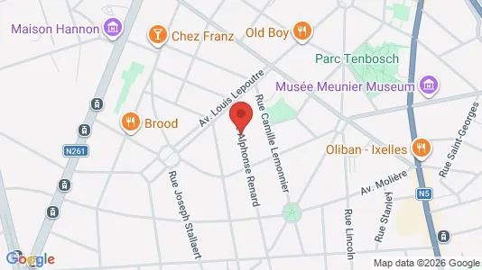 Apartments for rent i Brussels Elsene - kort over placeringen