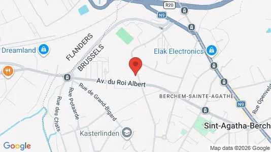 Apartments for rent i Brussels Sint-Agatha-Berchem - kort over placeringen