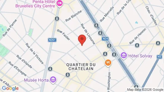 Apartments for rent i Brussels Elsene - kort over placeringen