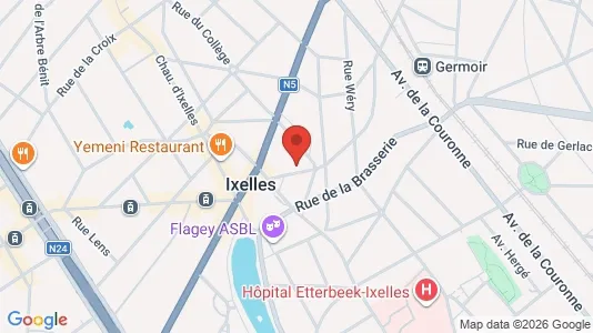 Apartments for rent i Brussels Elsene - kort over placeringen
