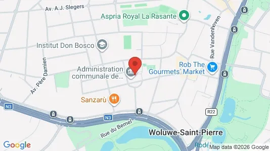 Apartments for rent i Brussels Sint-Pieters-Woluwe - kort over placeringen