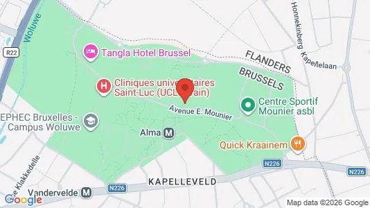 Apartments for rent i Brussels Sint-Lambrechts-Woluwe - kort over placeringen
