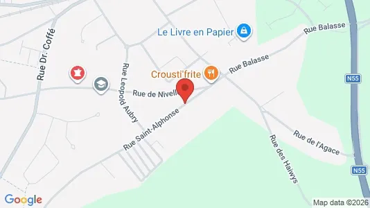 Apartments for rent i La Louvière - kort over placeringen