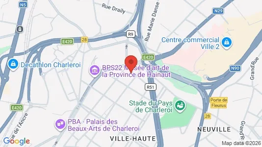 Apartments for rent i Charleroi - kort over placeringen