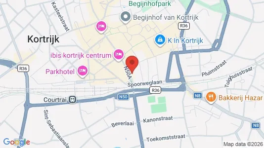 Apartments for rent i Kortrijk - kort over placeringen