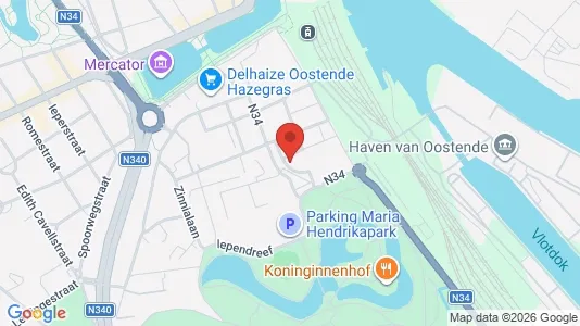 Apartments for rent i Oostende - kort over placeringen