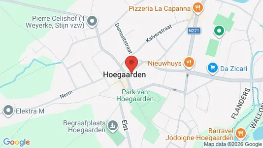 Apartments for rent i Hoegaarden - kort over placeringen