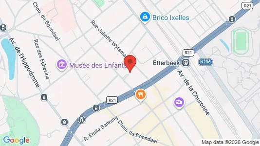 Apartments for rent i Brussels Elsene - kort over placeringen