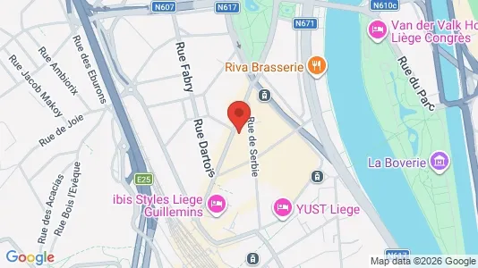 Apartments for rent i Luik - kort over placeringen