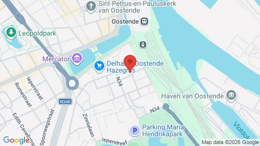 Apartments for rent i Oostende - kort over placeringen