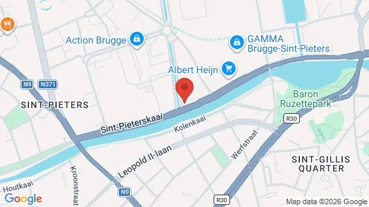 Apartments for rent i Brugge - kort over placeringen