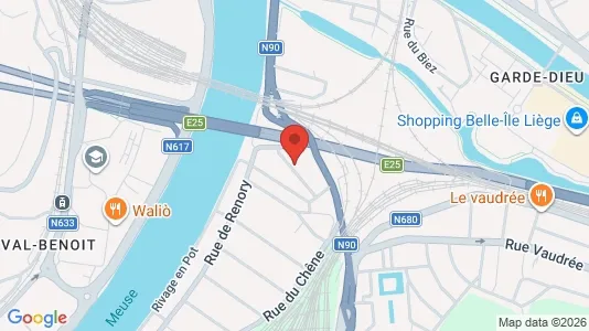 Apartments for rent i Luik - kort over placeringen
