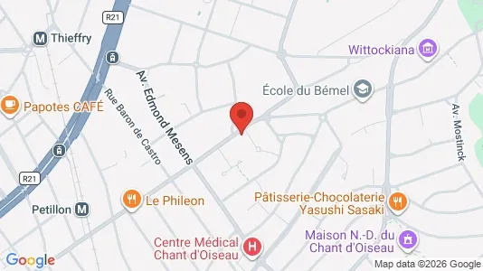 Apartments for rent i Brussels Sint-Pieters-Woluwe - kort over placeringen