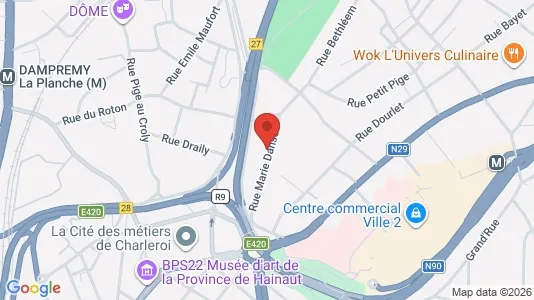 Apartments for rent i Charleroi - kort over placeringen