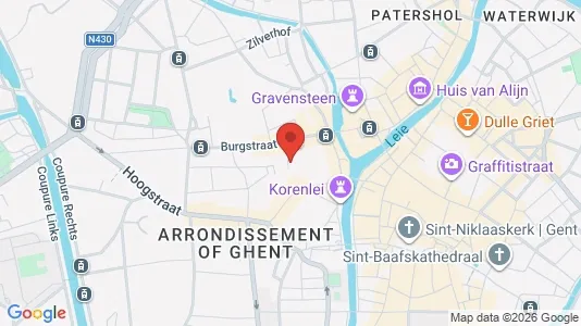 Apartments for rent i Stad Gent - kort over placeringen