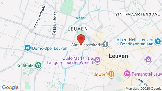 Apartments for rent i Leuven - kort over placeringen