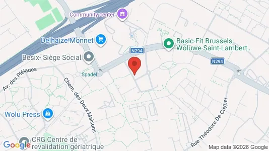 Apartments for rent i Brussels Sint-Lambrechts-Woluwe - kort over placeringen