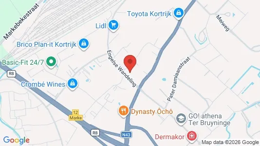 Apartments for rent i Kortrijk - kort over placeringen