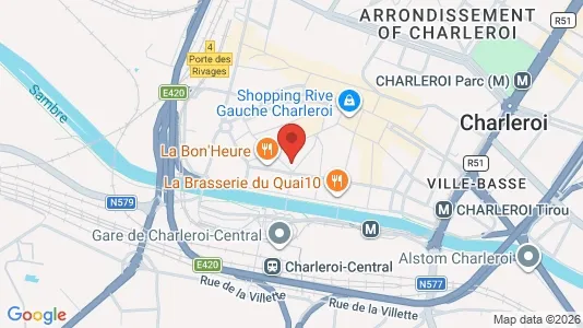 Apartments for rent i Charleroi - kort over placeringen