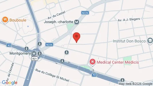 Apartments for rent i Brussels Sint-Lambrechts-Woluwe - kort over placeringen