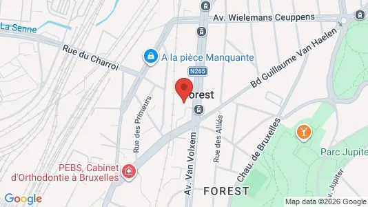 Apartments for rent i Brussels Vorst - kort over placeringen