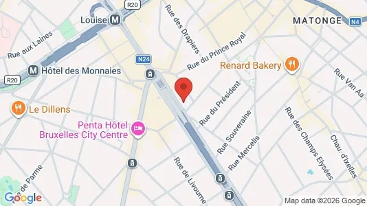 Apartments for rent i Brussels Elsene - kort over placeringen