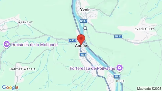 Houses for rent i Anhée - kort over placeringen