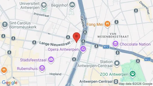 Apartments for rent i Stad Antwerp - kort over placeringen
