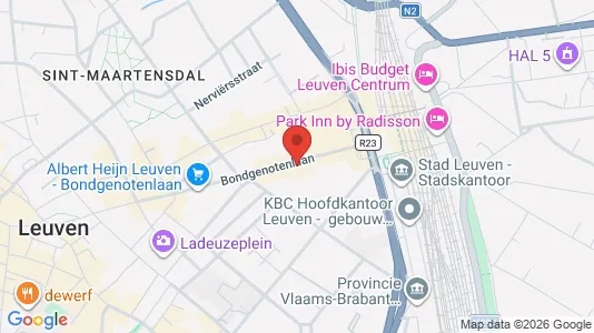 Apartments for rent i Leuven - kort over placeringen