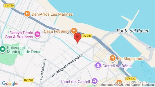 Apartments for rent i Dénia - kort over placeringen